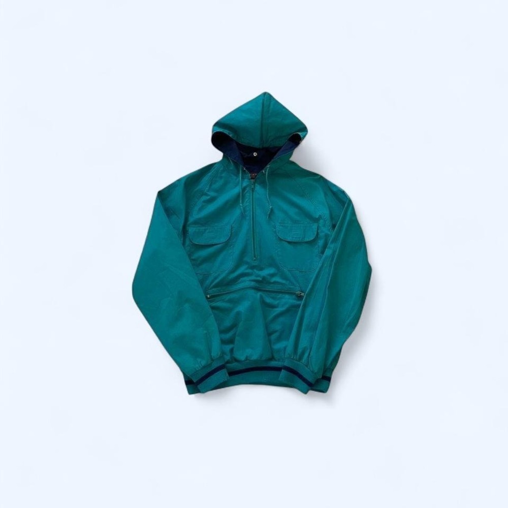 Vintage windbreaker jacket with hood and pockets size L by Jantzen International